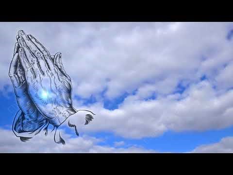 Praying Hands With Slower Clouds Christian Worship Loop Video