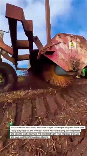 Raised Bed Former Shapes Perfect Rows Fast #FarmTech #AgriMachine #Tractor