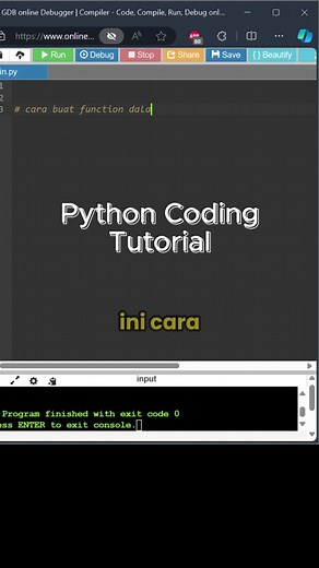 Function dalam Python #malaysia #it #programming #tutorial #python