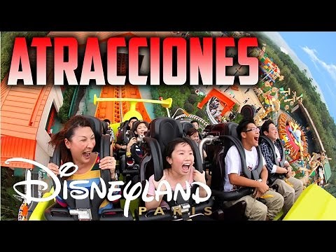 Todas las Atracciones fuertes de Disneyland París.Attraction Disneyland París on ride