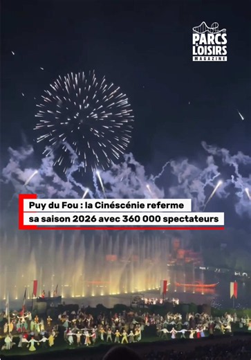 La dernière Cinéscénie de 2026 vient d’être jouée au Puy du Fou, avec 360 000 spectateurs accueillis sur l’ensemble de la saison. Au total, 28 représentations ont rythmé l’été, portées par 4 500 Puyfolais mobilisés sur scène et en coulisses. Un nouveau chapitre se referme donc pour ce spectacle emblématique du parc vendéen, qui continue, saison après saison, de réunir des dizaines de milliers de visiteurs autour de sa fresque historique nocturne. La prochaine saison est déjà datée : retour de La