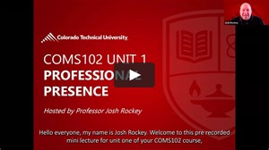 COMS102 U1 Professional Presence_v2