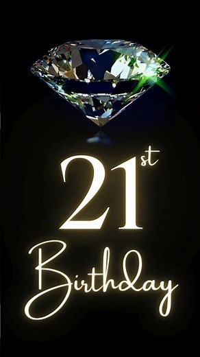 Diamond 21st Birthday Invitation | Elegant Animated Canva Video