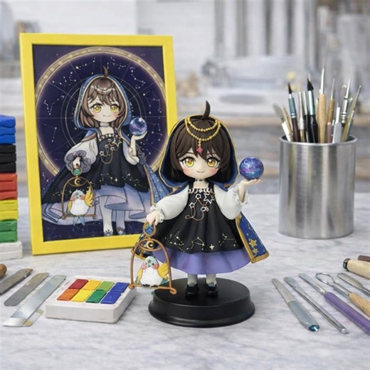 Custom Chibi Figurine From Your Art | OC Mini Figure Commission - Etsy