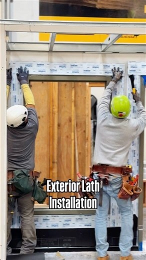 Exterior Lath Installation #norcalcarpenterstraining #construction #apprentice #union #fyp #lath