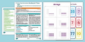 Year 4 Maths Same-Day Intervention Plan: Recalling the 7 Times Table