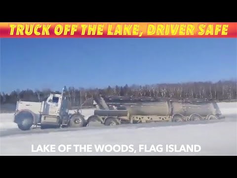 UPDATE: Truck That Fell Through Ice On Lake Of The Woods Is Out & Driver Is Safe