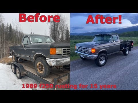 f 250 1989 restoration montage