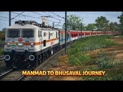 MANMAD TO BHUSAVAL JOURNEY IN 12627 KARNATAKA EXPRESS | INDIAN RAILWAYS TRAIN SIMULATOR | MSTS OR