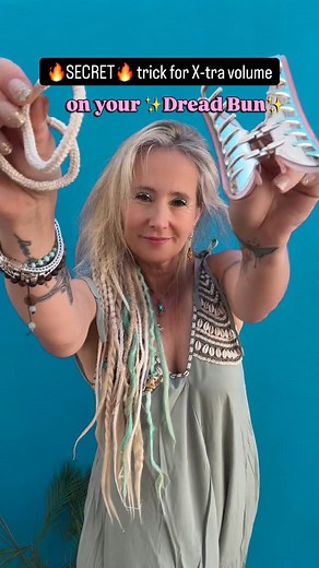 🤫 Little secret trick for X-tra volume to your Dread Bun! Perfect for Partial Dreadstyles 😍 Pro Styling tip 🌸, finish your look with a head scarf 💫 🩵 dreads 👗 jumpsuit 🎀 claw clips🧣scarves, all available in my 🛍️ Comment “SHOP” to get the 🔗 in your DM ✨ ⚠️ Notice: We are not running any sale ads at the moment. Please beware of fake or unauthorized advertisements.‼️ #dreadstyles #bun #hairtutorial | SaltyDreads