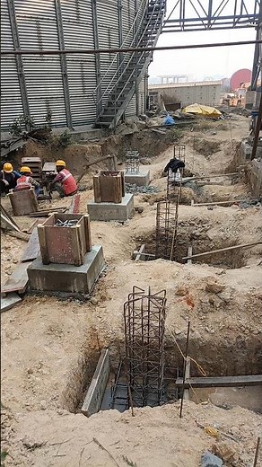 Pedestal Foundation Work | Civil Site Practical | #Shorts