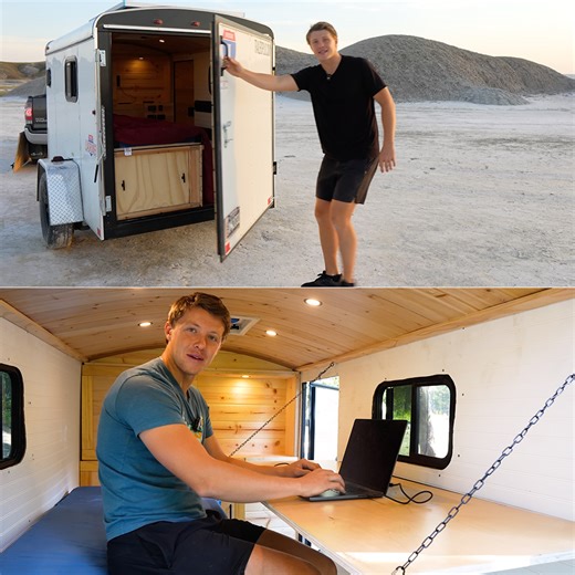 David Rule's Roadside Camper Transformation Goes from Empty Trailer Shell to High-Tech Rolling Home