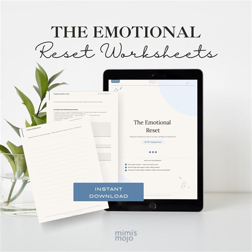 Emotional Regulation Worksheet | Nervous System Reset | DBT Skills Printable | Polyvagal Theory | Instant Download PDF - Etsy