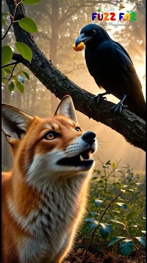 The Clever Fox & The Proud Crow - Aesop's Fable Story for Kids