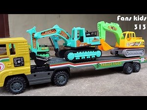 Film Kartun Animasi Anak - Mainan Excavator / Beko/ Bego & Truk Trailers