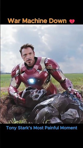 War Machine Falls 💔 Iron Man’s Saddest Civil War Moment | Marvel Short #shorts #ironman #marvel