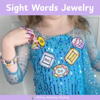 Sight Words Interactive Jewelry Sets | Editable