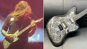 Jim Root showcases new one-of-a-kind Black Paisley Fender Jazzmaster at Slipknot's recent festival shows