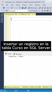 Insertar un registro en la tabla Curso en SQL Server #sql #basededatos #excel #powerbi | FullExcelperu