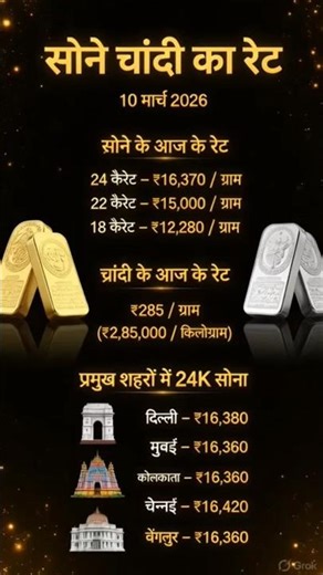 10 March 2026 Sona Chandi Ka Rate| Aaj Ka Gold Silver Price India।Aaj Ka Sona Chandi Ka Bhav।#shorts