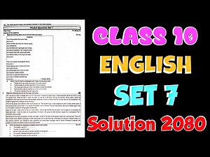 English Set 7 class 10 | class 10 English set 7 solution | set 7 English exercise 2080 |Tenset guide