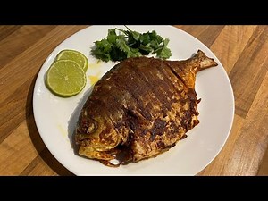 whole pomfret fish fry/ pomfret tava fish fry / basic fish fry recipe