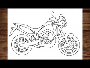 How to Draw a Motorcycle Step by Step | Easy Tutorial