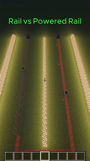 Rail vs Powered Rail #minecraft