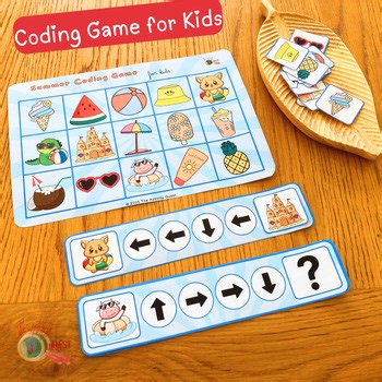 Summer Coding Game for Kids, Logical Thinking Activity for Children Reasoning