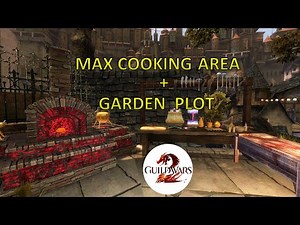 Guild War 2 - Fully Upgraded Cooking Area + Garden Plot Preview