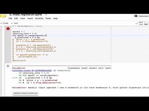 Linear Regression: Refactor using matrices