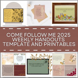 Come Follow Me 2025 Handouts Doctrine and Covenants | Printable Template | Relief Society, Sunday School, Young Women | LDS Ministering Gift - Etsy