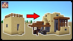 Minecraft: How To Transform A Desert Village - Small House Minecraft Map