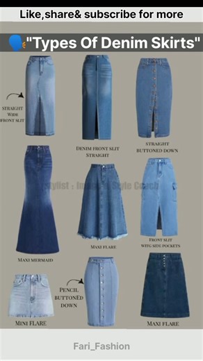 Types of Denim Skirts #denimstyle #indianfashion #fashion