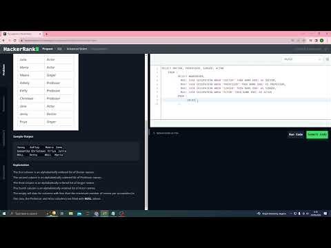 Latihan SQL Kasus 24 - HACKERRANK