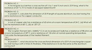 PROBLEM NO. 1A rectangular bus bar has a cross section of 1/2 ... | Filo