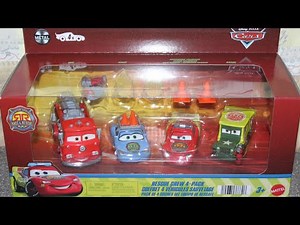 Mattel Disney Cars Race & Rescue Crew 4-Pack Unboxing McQueen Red Sarge Sally 2026 (New Paint Jobs)