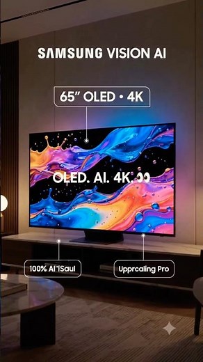 Samsung 65″ Vision AI OLED 4K TV 🔥 | S90H 2026 | AI Upscaling Pro & Glare-Free Display