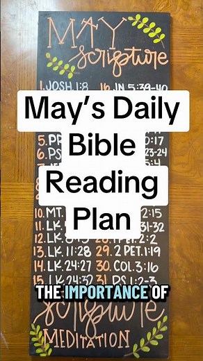 May’s Bible reading daily plan I have a free pdf for the challenge link is in my profile