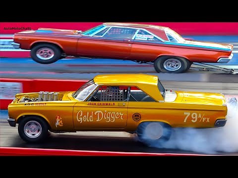 Drag Racing Cars Of The Past 60's Nostalgia Super Stock at US41 Dragstrip
