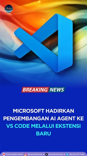 Mas Den FX Trade on Instagram: "Microsoft hadirkan pengembangan AI agent ke VS Code melalui ekstensi baru Microsoft mengumumkan bahwa ekstensi Copilot Studio untuk Visual Studio Code kini tersedia secara umum, memungkinkan developer membangun dan mengelola AI agent langsung di dalam code editor populer ini. Peluncuran ini menandai pergeseran dalam cara perusahaan mengembangkan sistem AI otonom, menghadirkan praktik pengembangan software tradisional seperti version control dan pull request ke bid