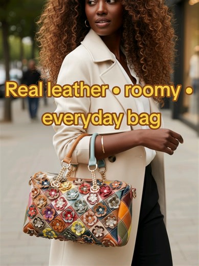 Boho leather handbag that actually holds everything 👀 This retro patchwork flower bag is casual, stylish, and perfect for everyday wear. Shoulder or crossbody, zip closure, and that effortless boho vibe we all love. #bohobag #leatherhandbag #everydaybag #bohostyle #tiktokshopfindsboho leather bag retro flower handbag patchwork leather purse casual shoulder bag large capacity handbag crossbody leather bag tiktok shop handbag