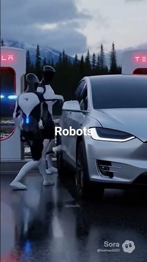 Tesla Explosion at charging station#fire #explosion#robot