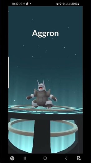Evolusi final tercapai! 🚀 Lairon berevolusi jadi Aggron 💀⚡ #PokemonGO #Aggron #Evolution #CatchEmAll