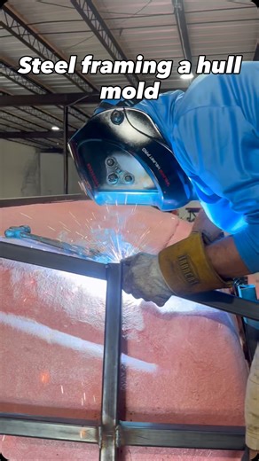 Some progress in the mold steel framing #welding #weldporn @Everlast Welders | NuWave Composites