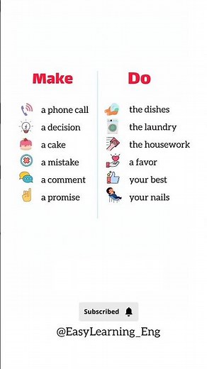 “MAKE vs DO | The Clearest Explanation You’ll Ever Need” #shorts