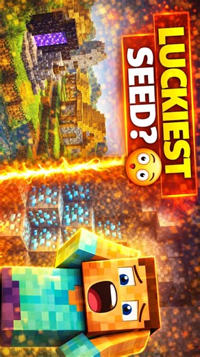 Epic Minecraft Seed: Is This the Luckiest One Yet?#minecraft #minecraftseed #viral #shorts