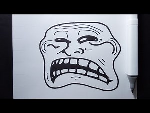 How To Draw Troll Face Step By Step