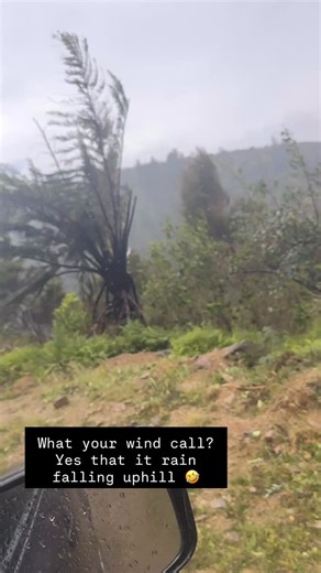 One of the coolest things about living on a mountain other than the shitty weather is getting to see rain “falling” uphil occasionally | Peak View Range