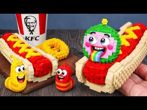 Lego Among Us In Real Life - How to Make Cocomelon Mukbang KFC Fast Food | Bricks World